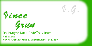 vince grun business card